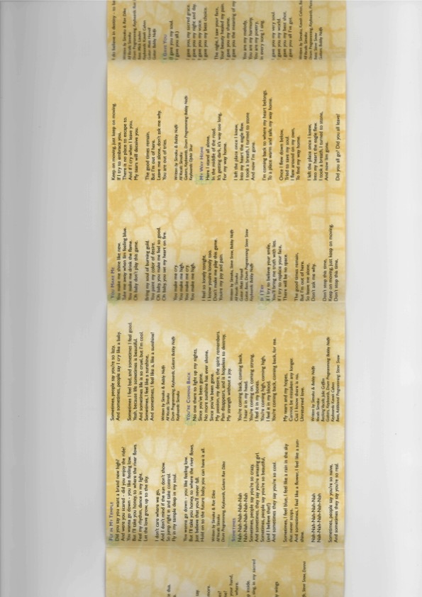 CD lyrics strip